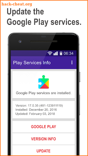 Update For Play Services screenshot