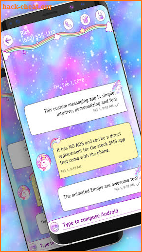 Update Messenger Unicorn SMS screenshot