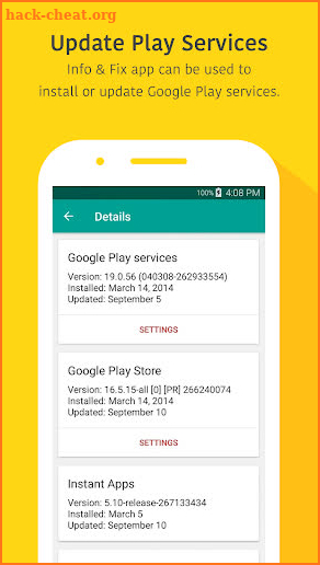 Update Play Services - Info & Fix screenshot