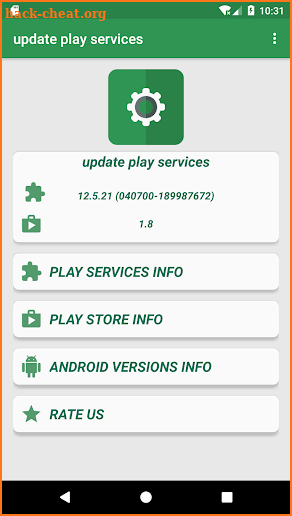 Update Play Store & Play Services Error Info screenshot