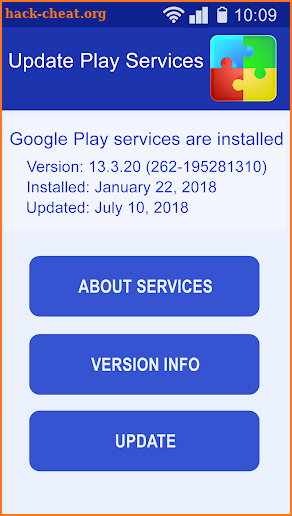 Updating Play Services screenshot