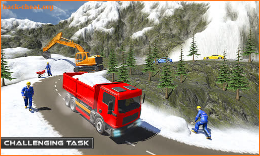 Uphill Snow Crane Excavator Simulator 2019 screenshot