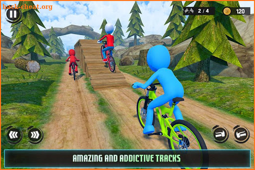 Uphill Stickman BMX Bicycle Stunts screenshot