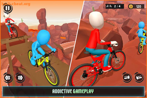 Uphill Stickman BMX Bicycle Stunts screenshot