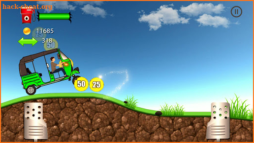 uphill tuk tuk: hill climb racing games screenshot