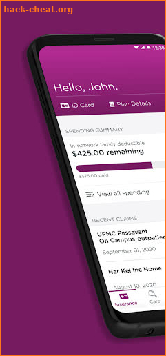 UPMC Health Plan screenshot