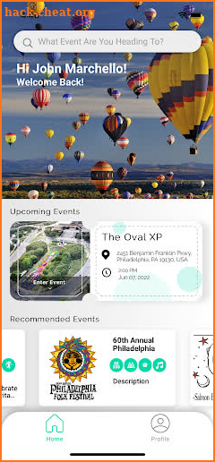 Upped Events screenshot
