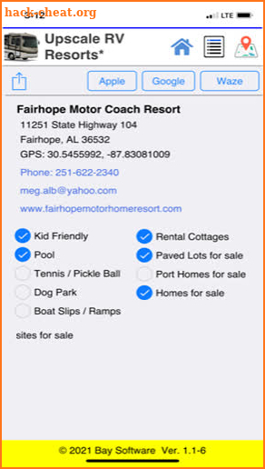 Upscale RV Resorts screenshot