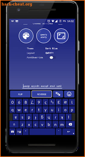 Upside Down Text Keyboard screenshot
