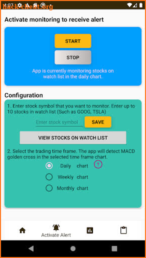 UpWatch MACD Pro - MACD Golden Cross detect alert screenshot