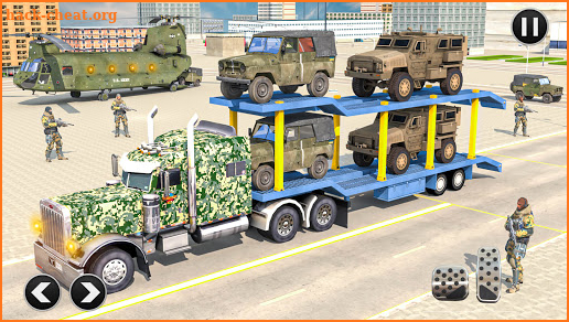US Army Car Transporter: Army Truck Driving Games screenshot