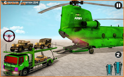 US Army Jeep Car Transport Truck:Real Parking Game screenshot