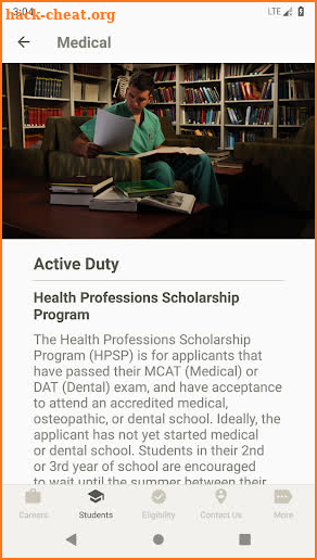 U.S. Army Medicine Careers screenshot