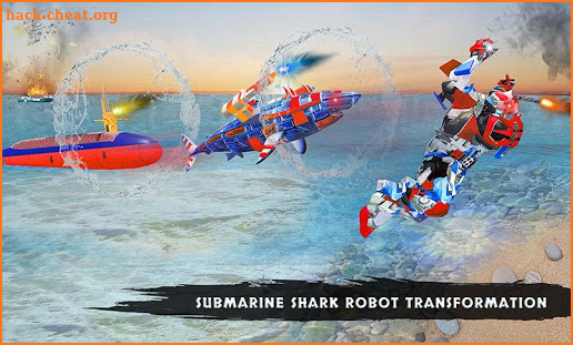 US Army Robot Shark Submarine Transform Robot Game screenshot