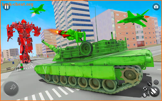 US Army Tank Transform Robot Battle War Shooting screenshot