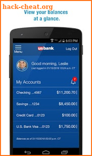 U.S. Bank screenshot
