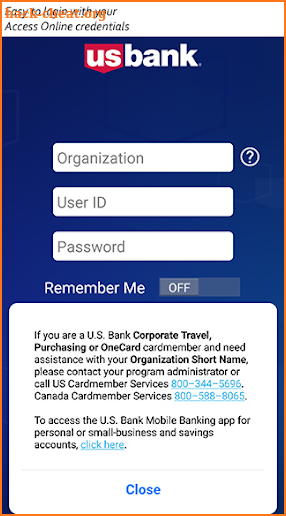 U.S. Bank Access Online Mobile screenshot