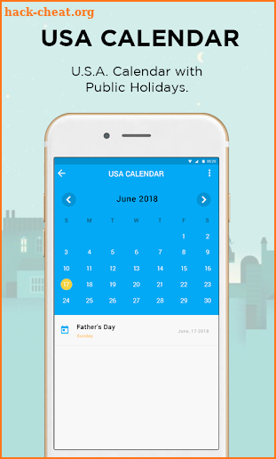 US Calendar 2018 : US Holiday Calendar 2018 screenshot