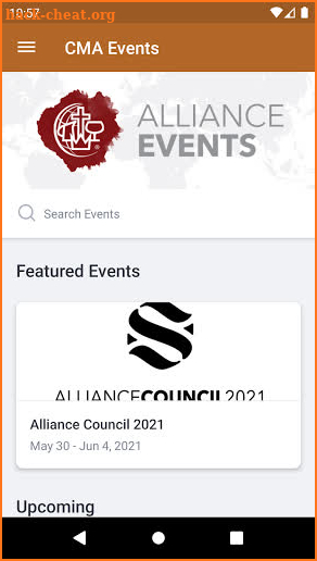U.S. C&MA Events screenshot