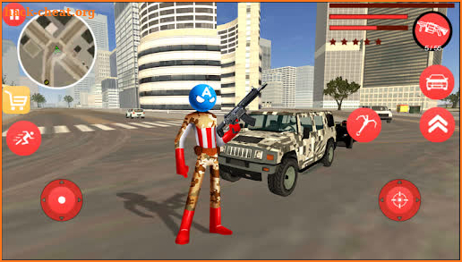 US Capitain Army Stickman Rope Hero Gangstar Crime screenshot