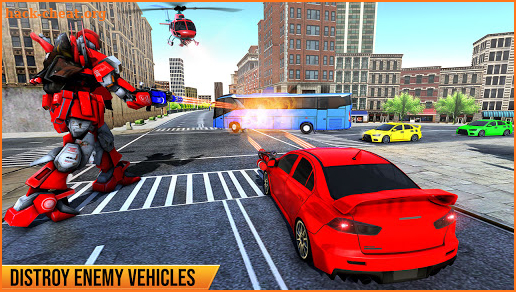 US Car Robot Bus Transform : Helicopter Robot Game screenshot