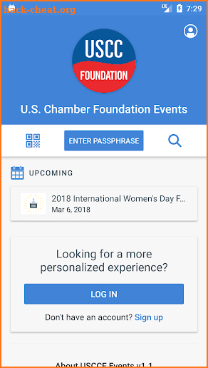 U.S. Chamber Foundation Events screenshot