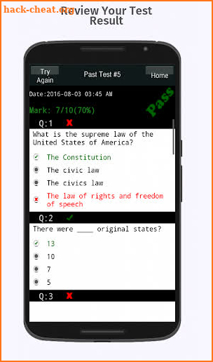 US Citizenship Test 2019 - Free App screenshot