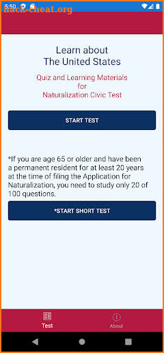 US Citizenship Test Practice screenshot