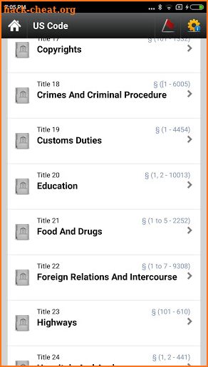 US Code, Titles 1 to 54 (2019) screenshot