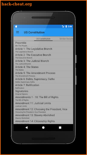 US Constitution screenshot