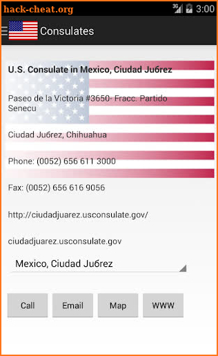 US Embassies and Consulates screenshot