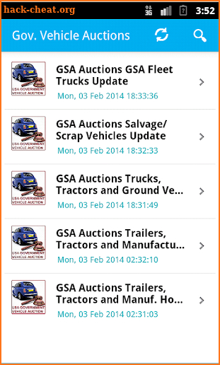 US Govt. GSA Vehicle Auctions Listings - Ad Free screenshot