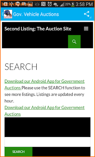 US Govt. GSA Vehicle Auctions Listings - Ad Free screenshot