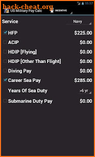 US Military Pay Calc screenshot