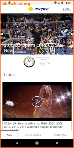 US Open Tennis Championships 2018  screenshot