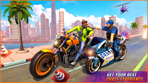 US Police Bike Gangster Chase: FPS Shooting Games screenshot