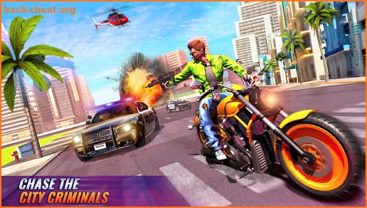US Police Bike Gangster Chase: FPS Shooting Games screenshot