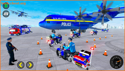 US Police Bike Transport Game screenshot