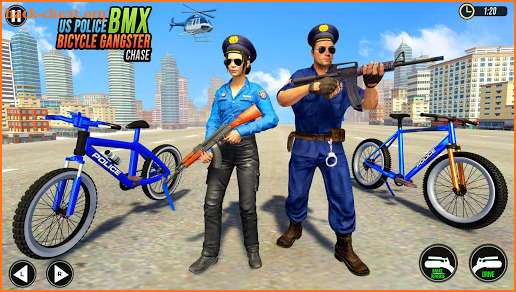 US Police BMX Bicycle Street Gangster Chase screenshot
