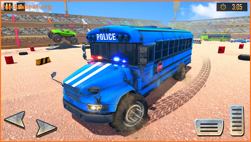 US Police Bus Demolition Derby Crash Stunts 2020 screenshot