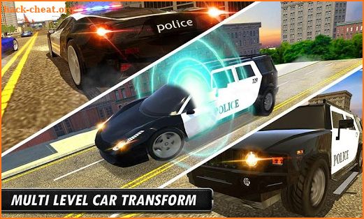 US Police Car Driving Crime City Transform Race 3D screenshot