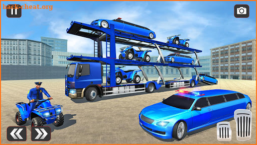 US Police Car Limo Transport Game: Car Transporter screenshot