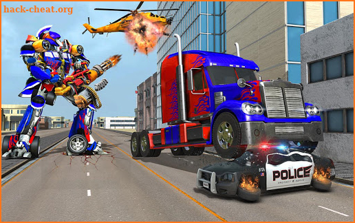 US Police Car Robot Transform: 3D shooting Games screenshot