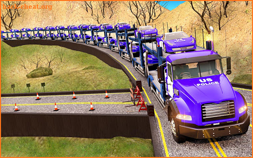 US Police Car Transporter Plane: Truck Sim Games screenshot