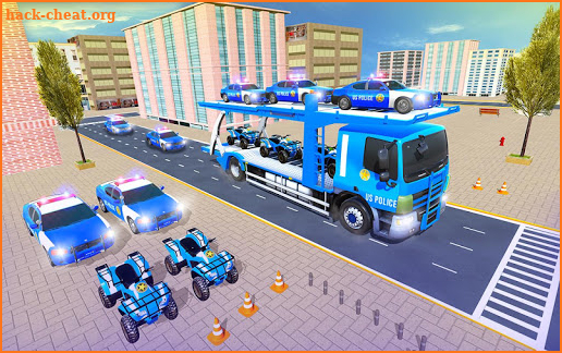 Us Police Car Transporter Truck Driving Simulator screenshot