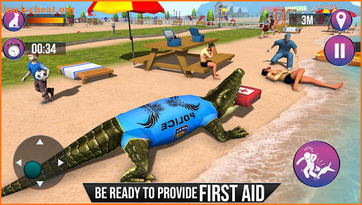 US Police Crocodile Simulator 2019: Beach Attack🐊 screenshot