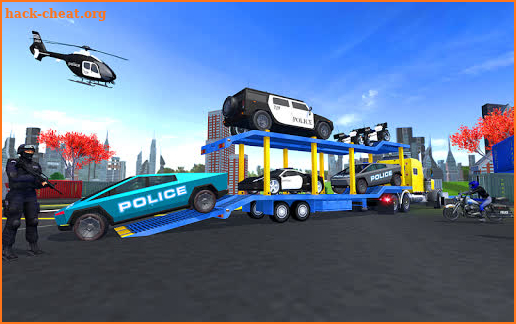 US Police Cyber Truck Car Transporter: Cruise Ship screenshot