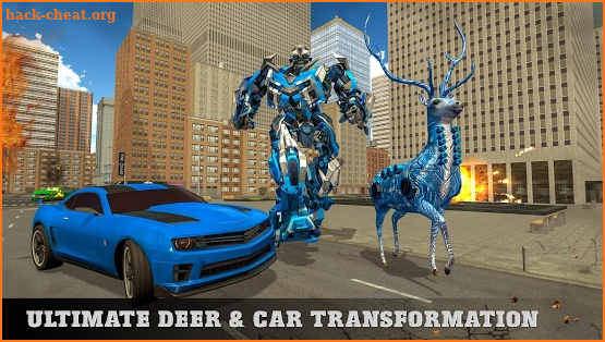 US Police Deer Robot Cop Car Transforming Game screenshot