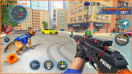 US Police Dog Bank Robbery Crime Chase Game screenshot