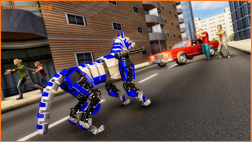 US Police Dog Robot Transform Bike Robot Games screenshot